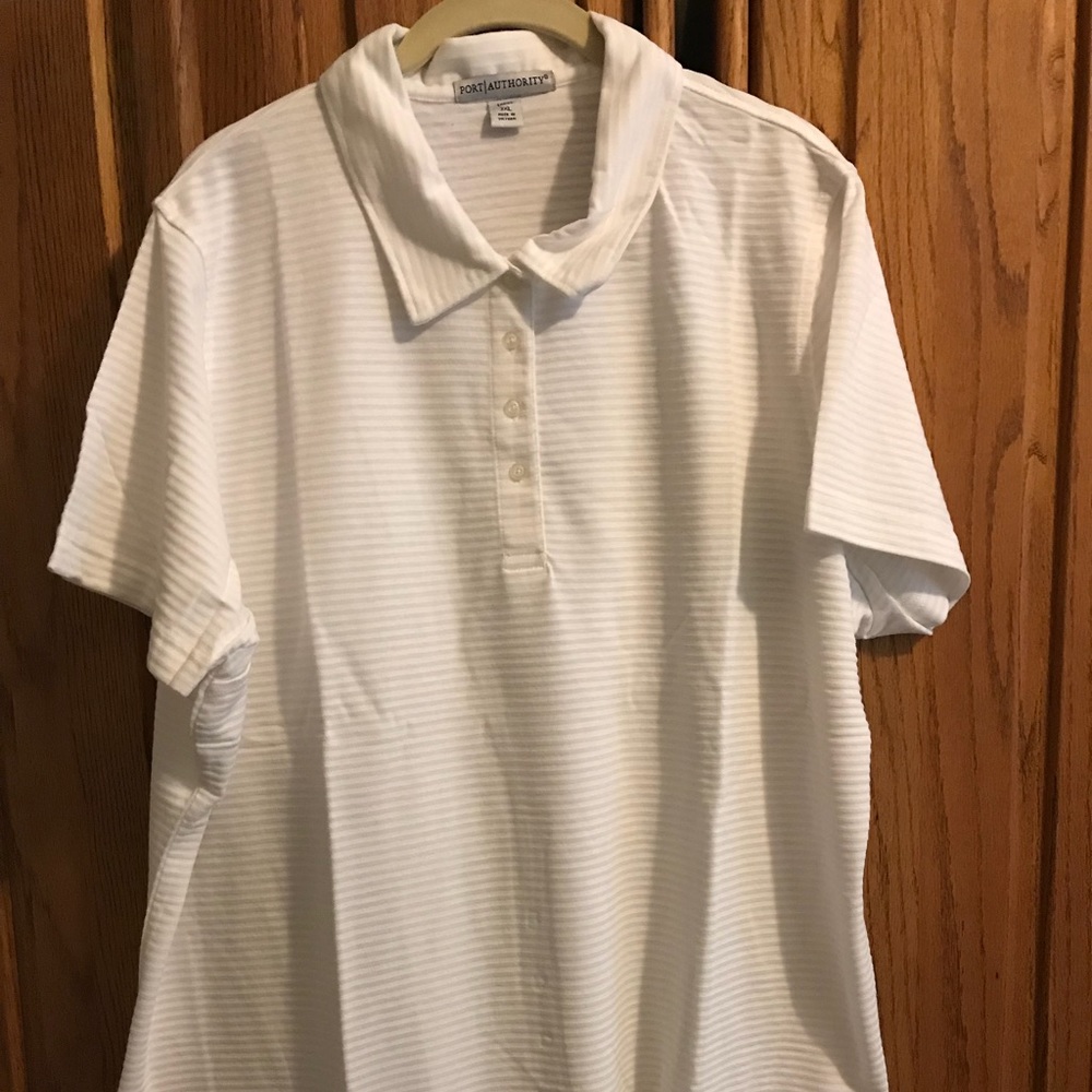 Port Authority ladies ribbed polo shirt NWOT